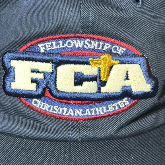 NWT FCA Fellowship of Christian Athletes Navy Blue Unisex Cap/Hat Made in USA - Picture 1 of 8